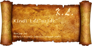 Kindl László névjegykártya