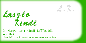 laszlo kindl business card